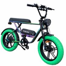fat bike elektrische fiets met groen dikke banden